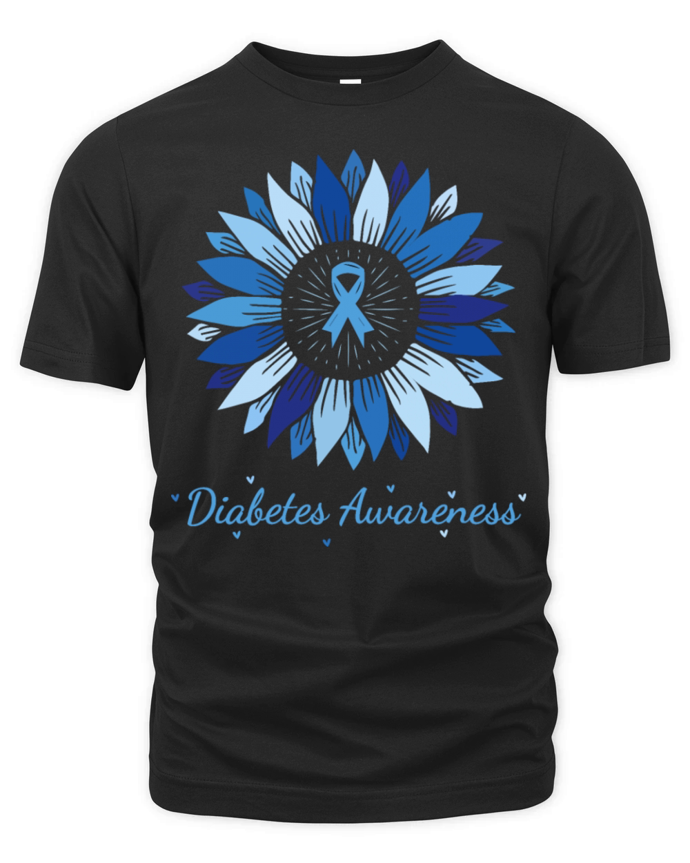 Sunflower Diabetes Awareness Month 2024 T-Shirt Organic Unisex T-shirt