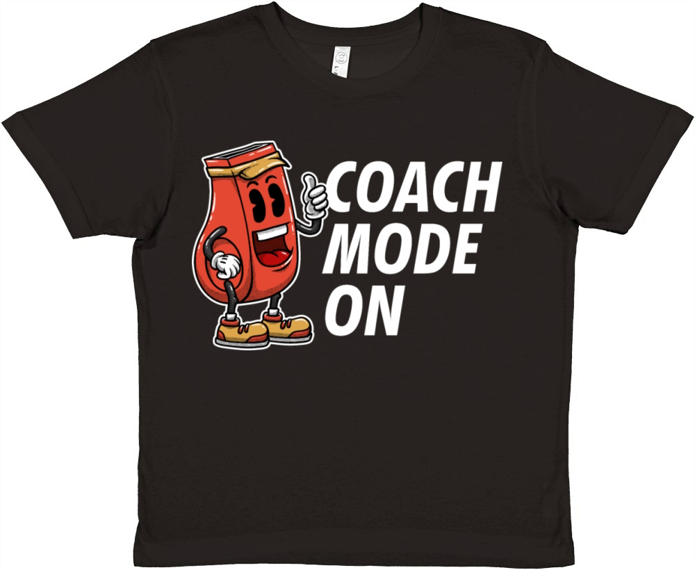Coach Mode On Funny Coaching Humor Mentor Trainer Premium Kids Crewneck T-shirt