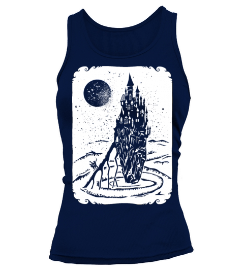Vintage Fairy tail Castle sea Tank top Woman