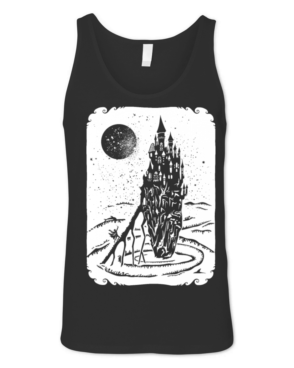 Vintage Fairy tail Castle sea Unisex Jersey Tank