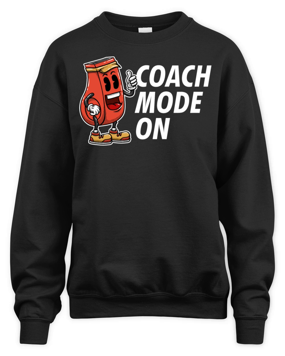 Coach Mode On Funny Coaching Humor Mentor Trainer Unisex Premium Crewneck Sweatshirt