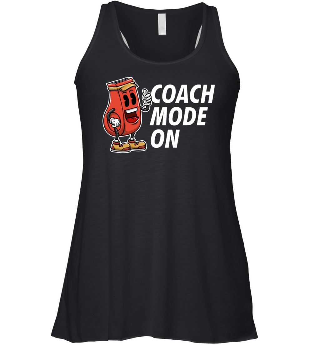 Coach Mode On Funny Coaching Humor Mentor Trainer Women's Flowy Tank Top