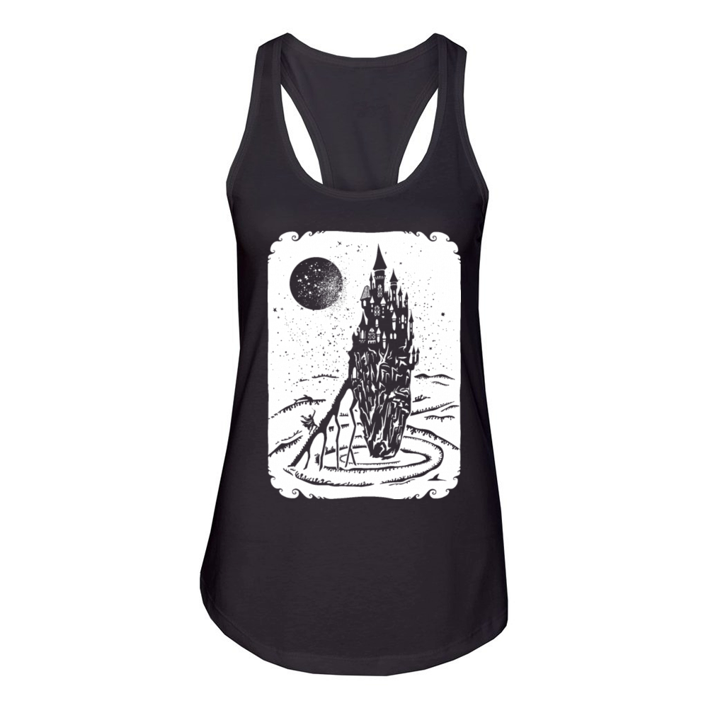 Vintage Fairy tail Castle sea Women's Racerback Tank