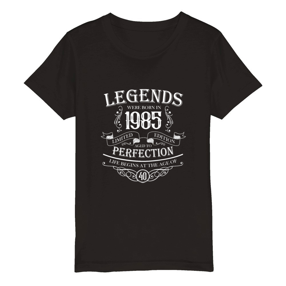 Born 1985 Aged to Perfection Vintage Organic Kids Crewneck T-shirt
