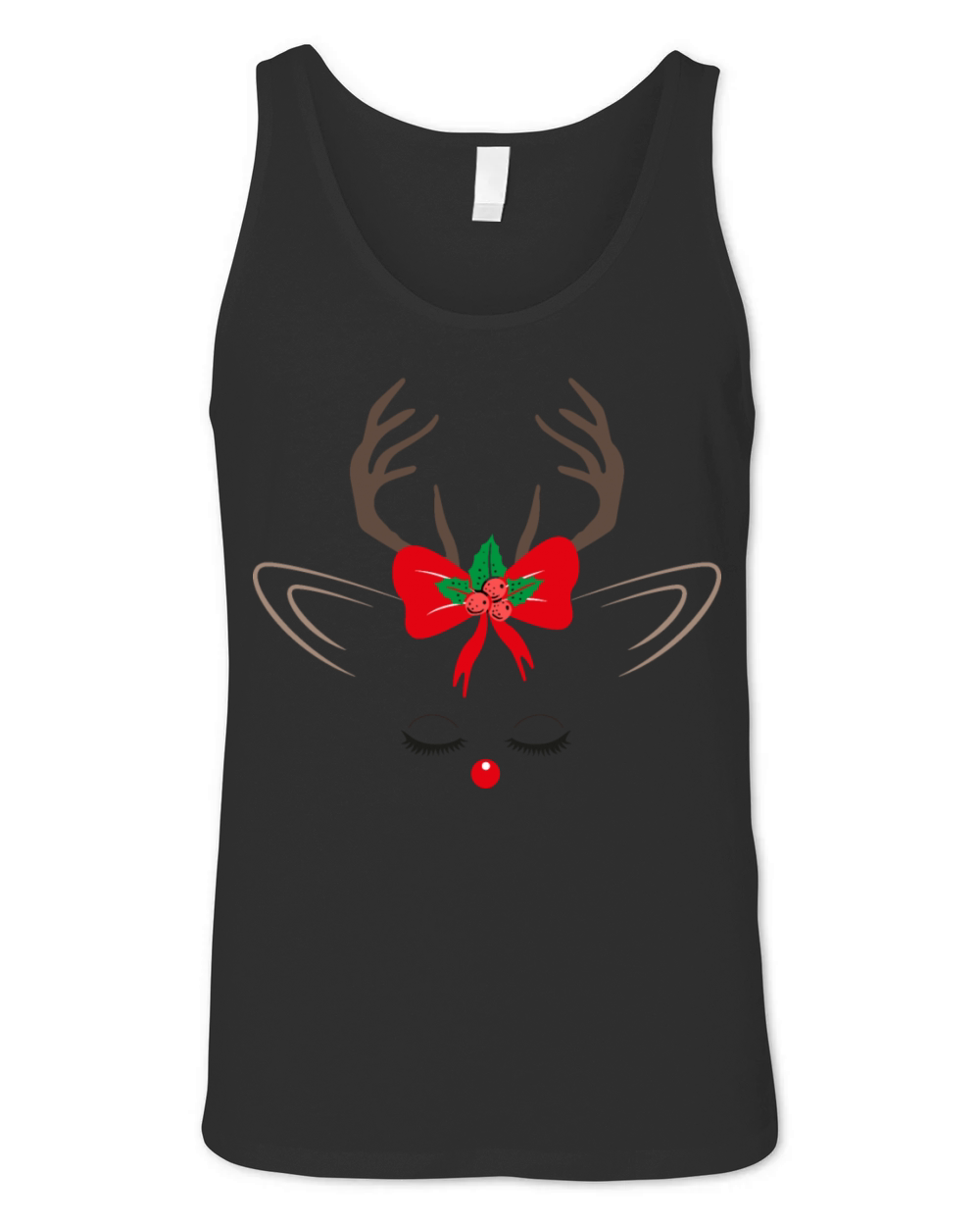 reindeer t-shirt christmas Unisex Jersey Tank