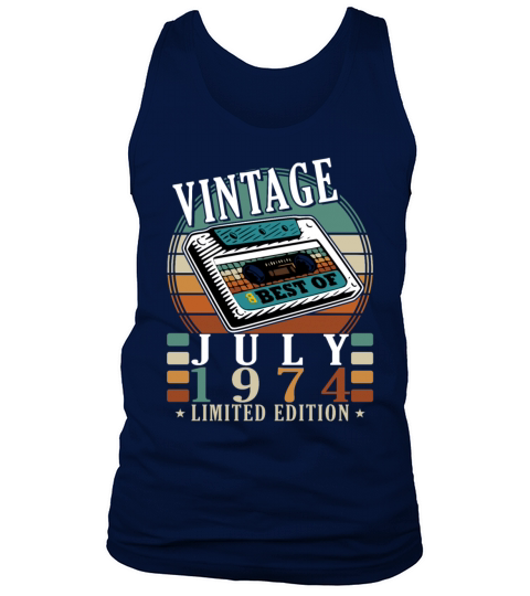 50th birthday 50 years July 1974 Tank Top Unisex