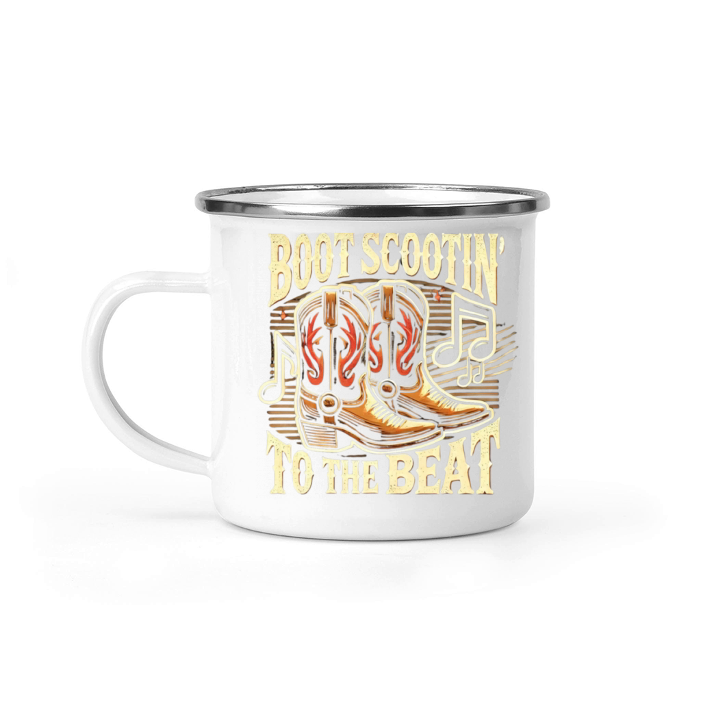 Boot Scootin to the Beat - Country Music Gifts Camping Mug