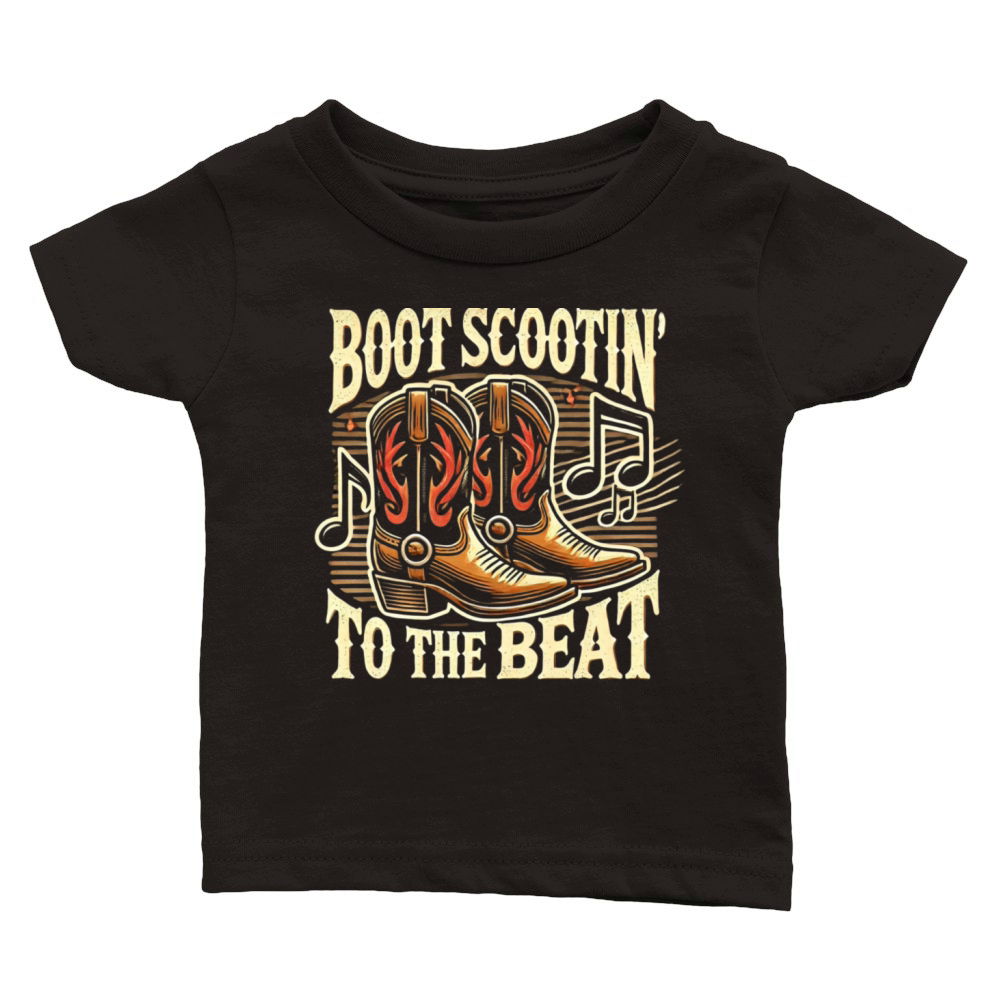 Boot Scootin to the Beat - Country Music Gifts Classic Baby Crewneck T-shirt
