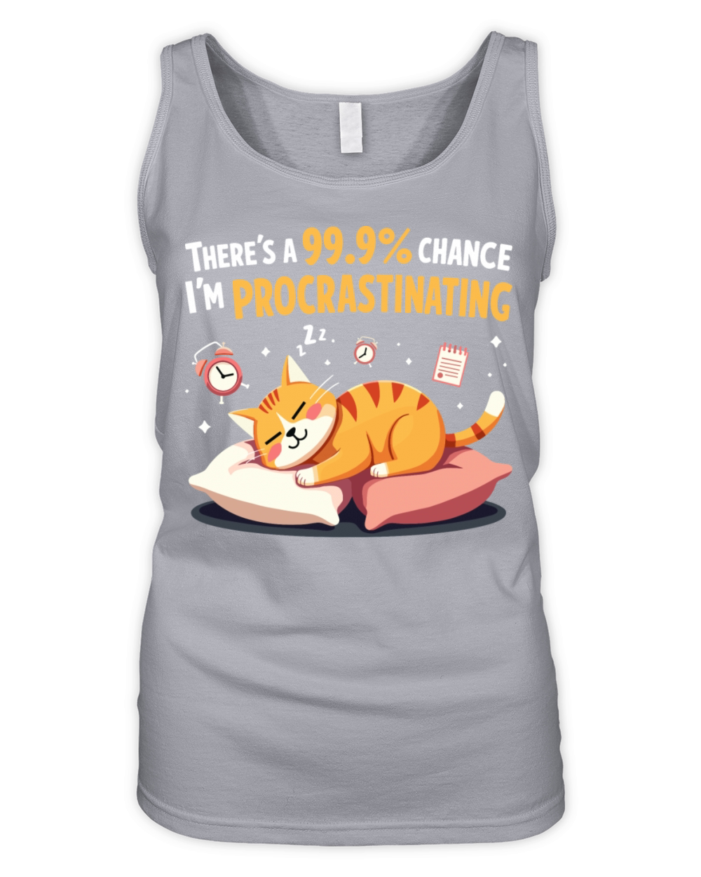 Funny Im Procrastinating Cat Sarcastic Organic Women's Tank Top