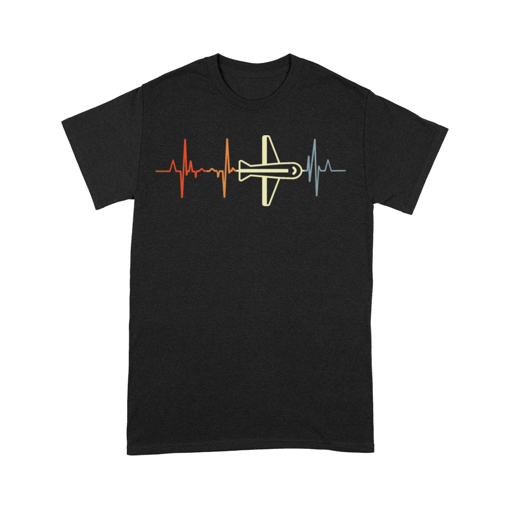 Pilot Heartbeat Vintage Look Premium T-shirt