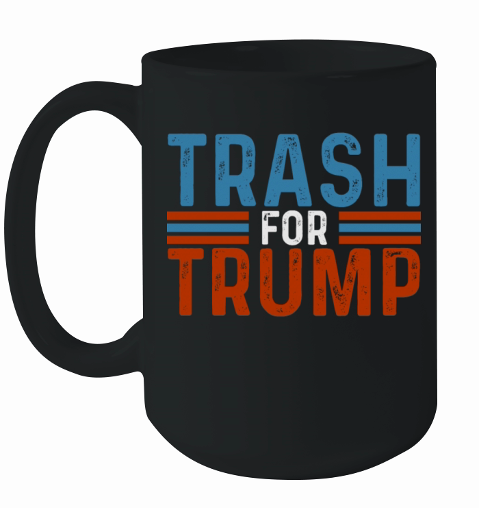 FUNNY VINTAGE TRASH FOR TRUMP ELECTION 2024 Ceramic Mug