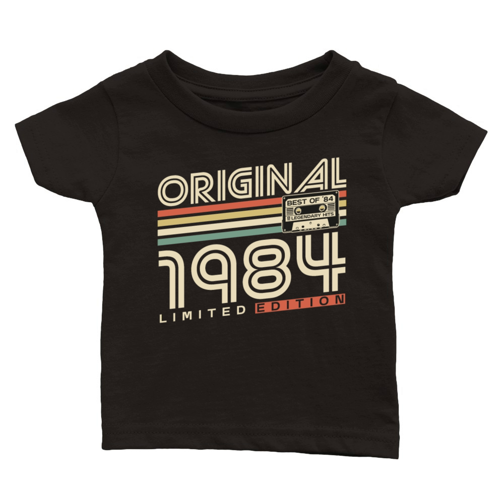 Born 1984 Vintage Retro 40th Birthday Classic Baby Crewneck T-shirt