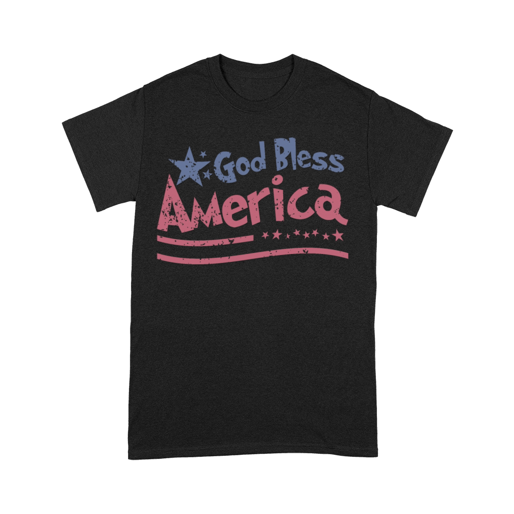 God Bless America US Flag - Patriotic American Premium T-shirt