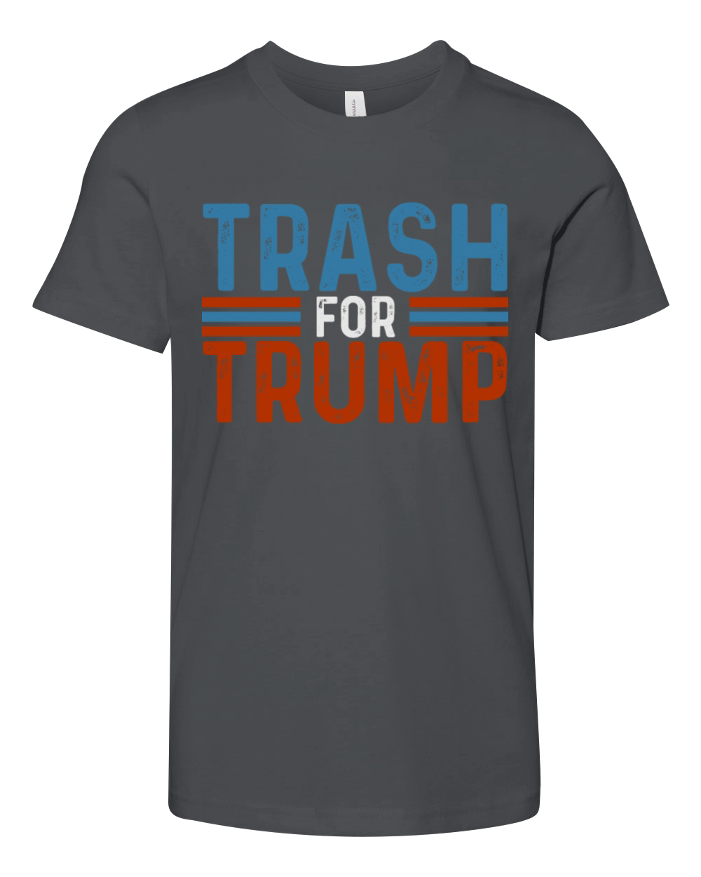 FUNNY VINTAGE TRASH FOR TRUMP ELECTION 2024 Youth Unisex Jersey Tee