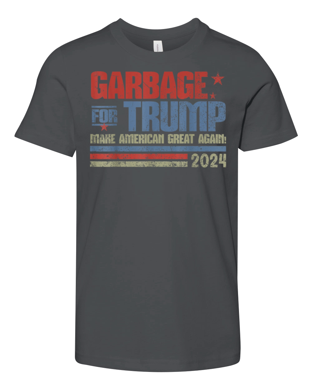 Garbage for Trump Trash Vintage Garbage for Trump Youth Unisex Jersey Tee