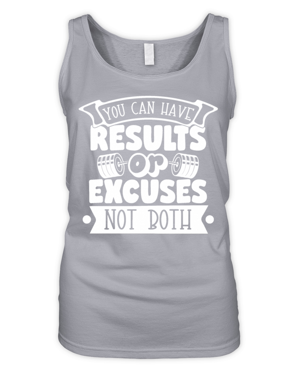 Results or Excuses - Gym Motivation Quote Organic Women's Tank Top