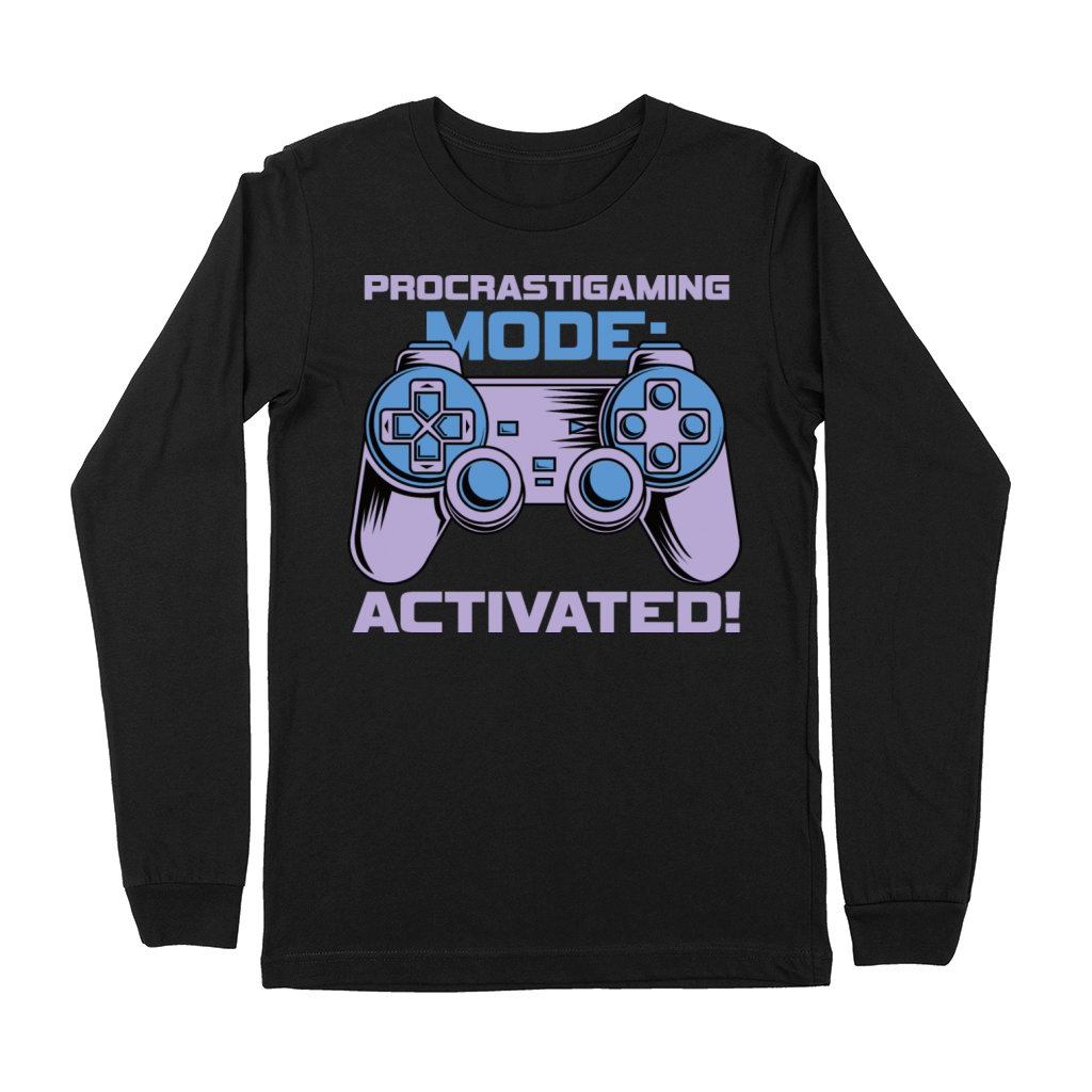 Gamer Procrastigame Mode Gaming Premium Long Sleeve