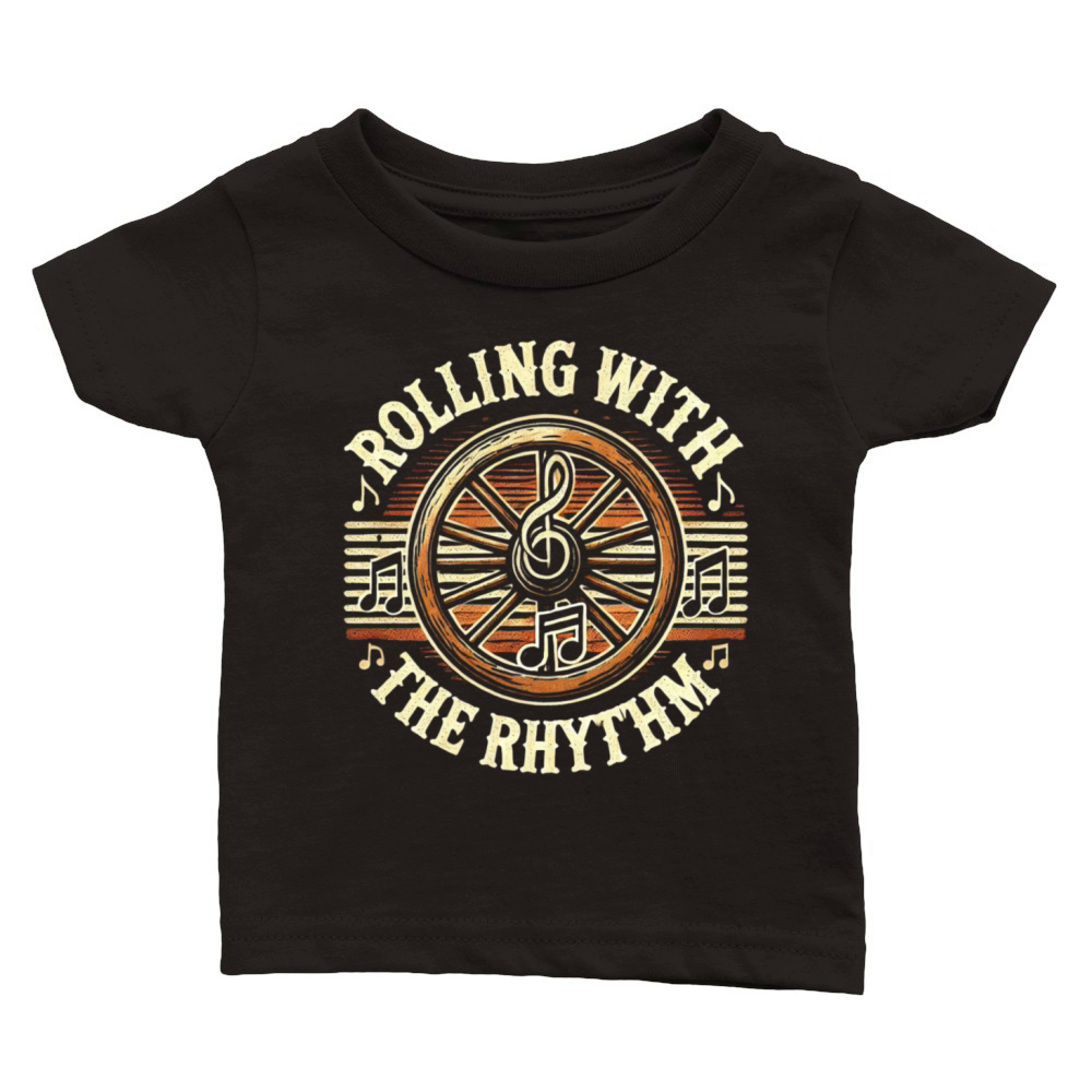Rolling with the Rhythm - Vintage Music Classic Baby Crewneck T-shirt