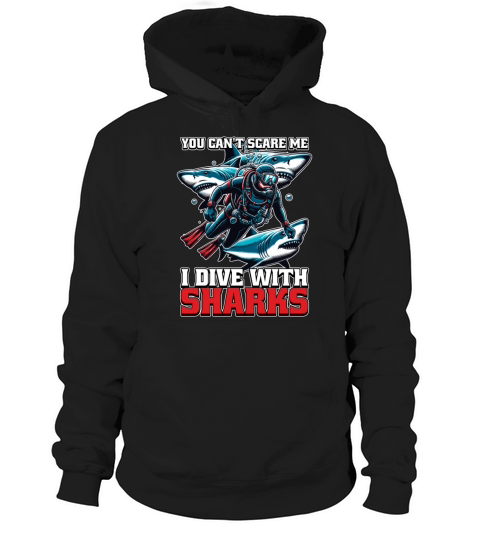 Scuba Diving You Cant Scare Me Snorkeling Swimmer Hoodie Unisex