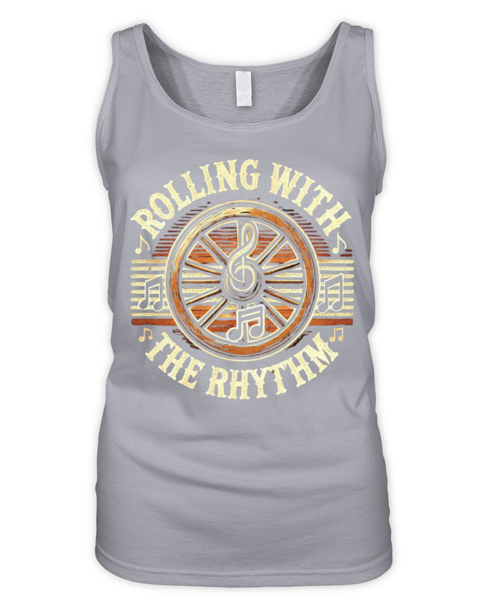 Rolling with the Rhythm - Vintage Music Organic Women's Tank Top