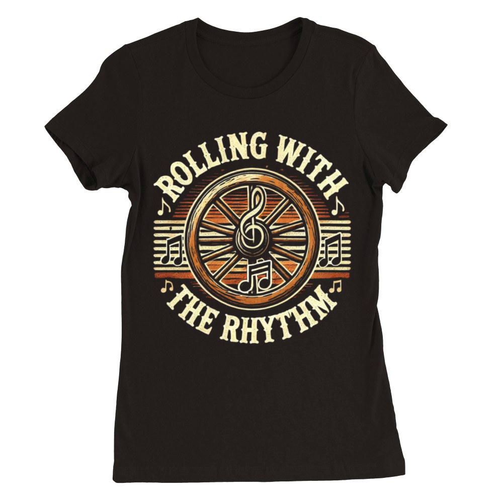 Rolling with the Rhythm - Vintage Music Premium Womens Crewneck T-shirt