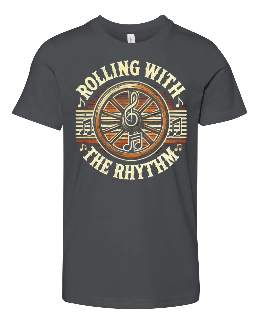 Rolling with the Rhythm - Vintage Music Youth Unisex Jersey Tee