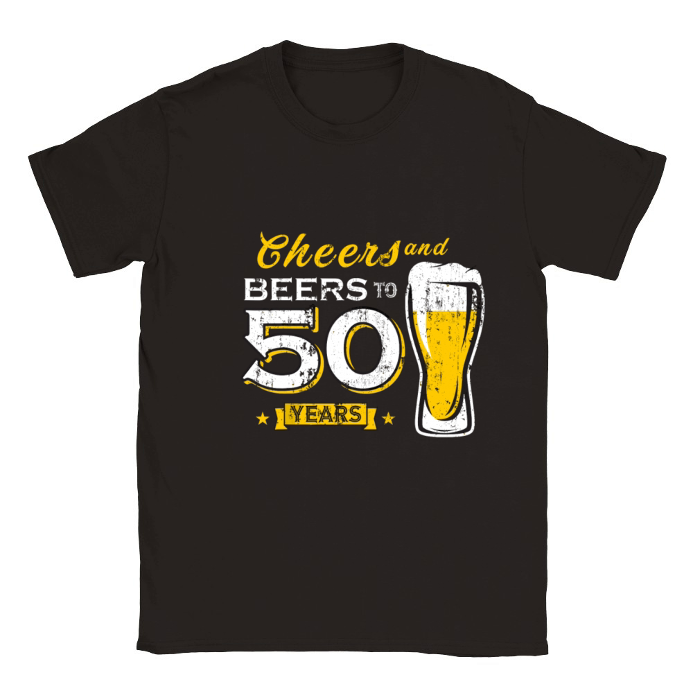 Cheers And Beers To 50 Years 50th Funny Birthday Classic Kids Crewneck T-shirt