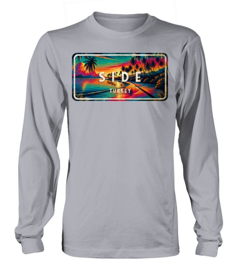 Side Turkey vintage sunset sign Long sleeved Unisex
