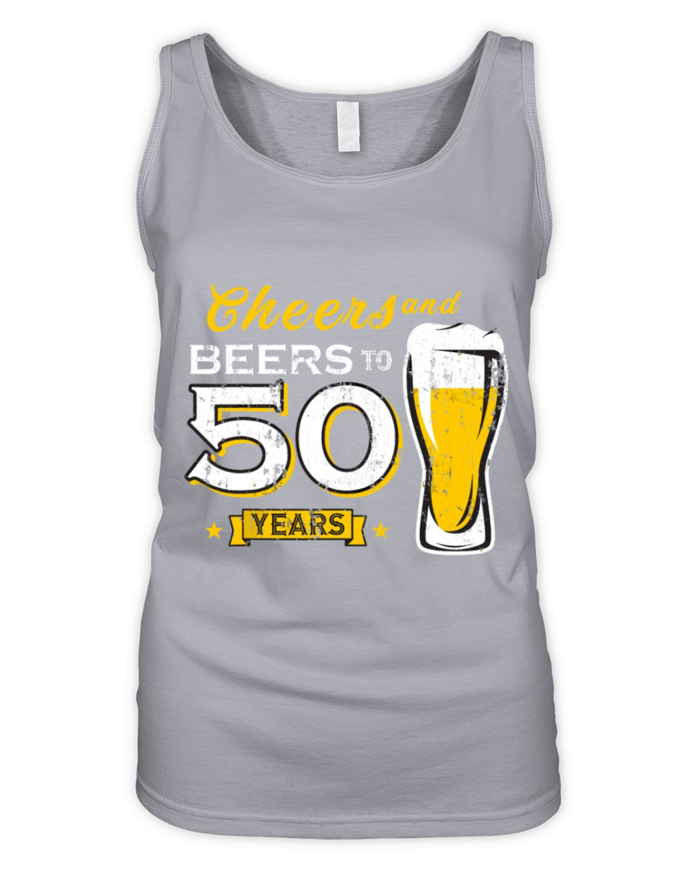 Cheers And Beers To 50 Years 50th Funny Birthday Organic Women's Tank Top