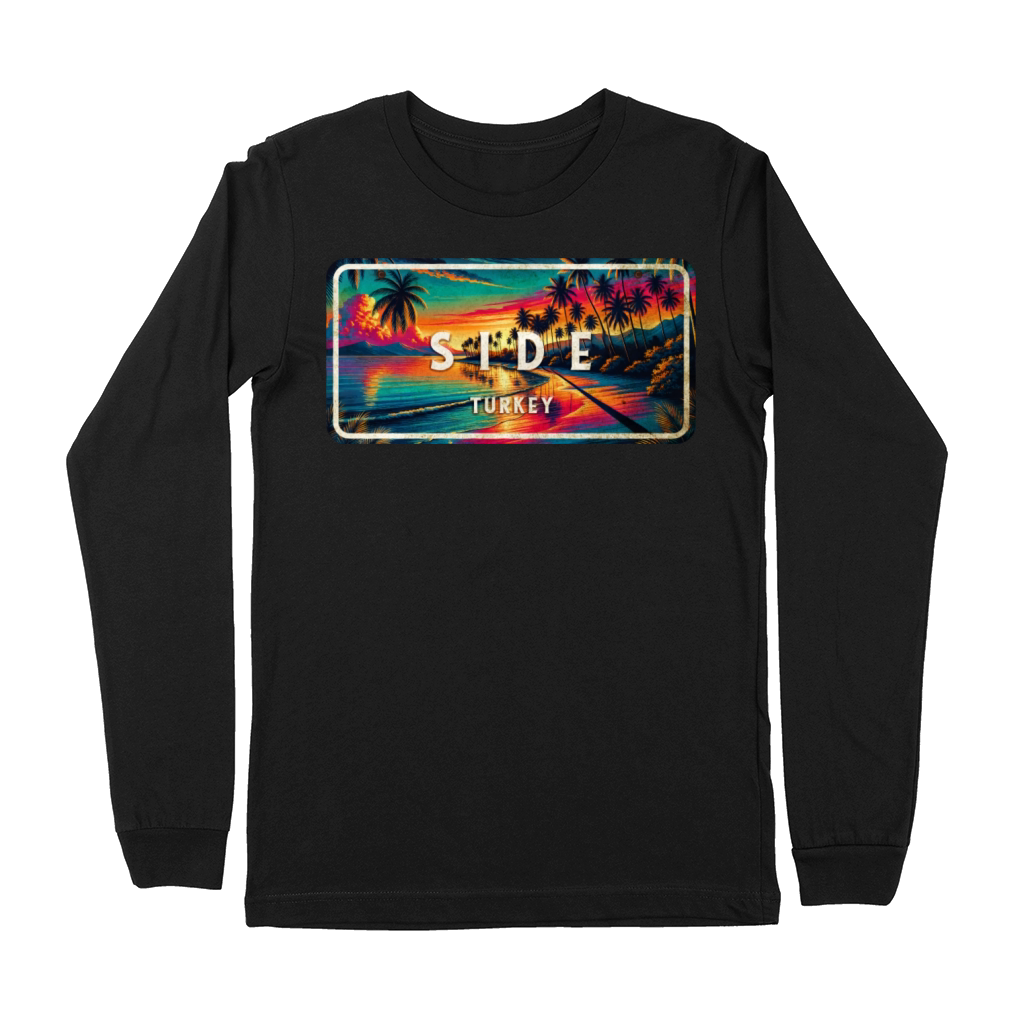 Side Turkey vintage sunset sign Premium Long Sleeve