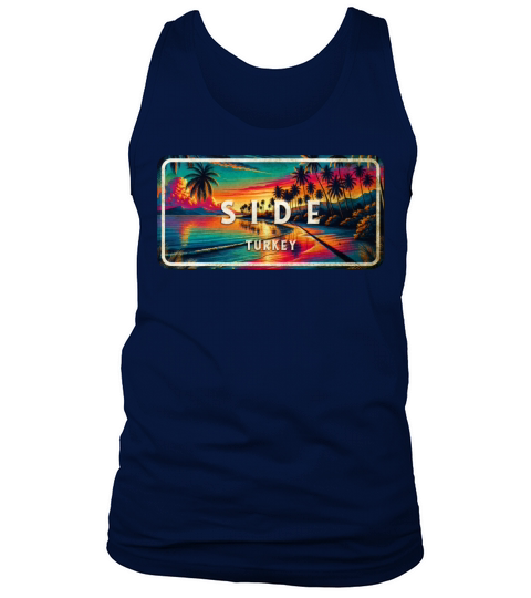 Side Turkey vintage sunset sign Tank Top Unisex