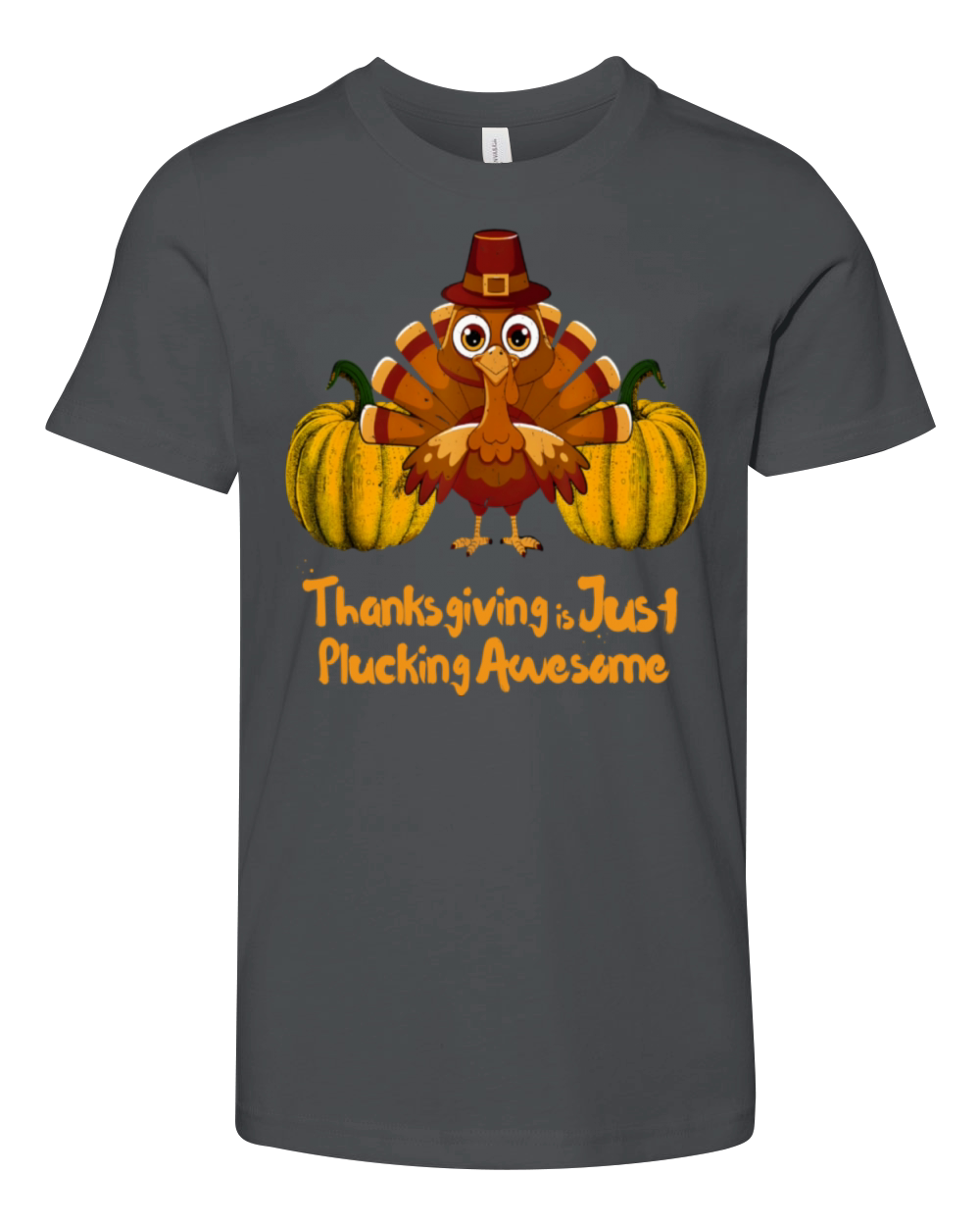 Just Plucking Awesome Thanksgiving Sayings Turkey Youth Unisex Jersey Tee