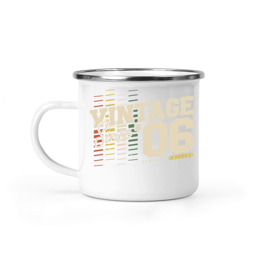 Born in 2006 Vintage Retro Birthday Gift Camping Mug
