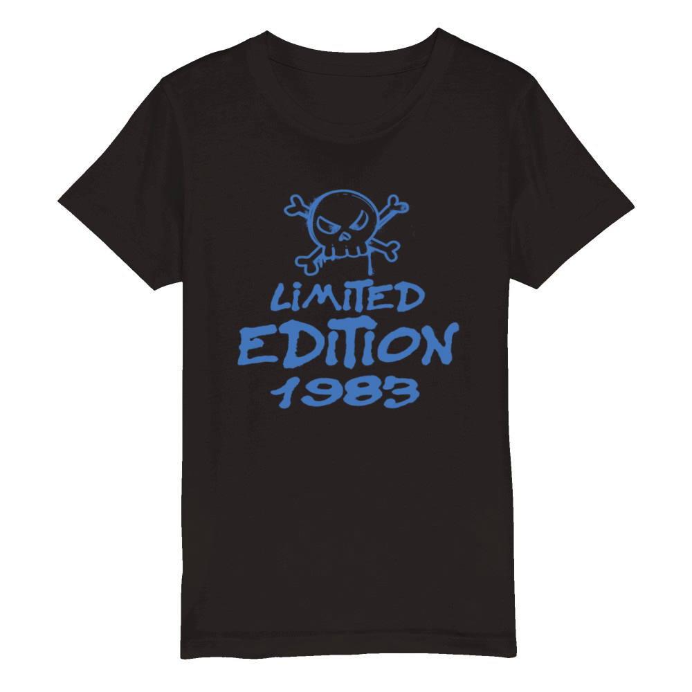 Limited Edition 1983 Birthday 1983 Born Organic Kids Crewneck T-shirt