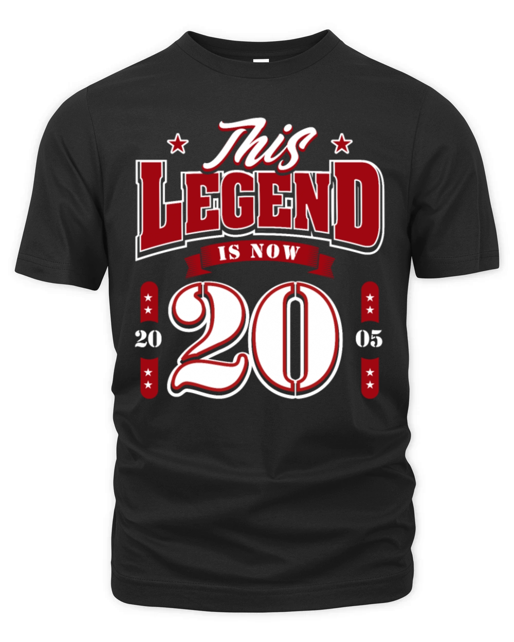 20th Birthday 2005 Legend 20 Years Organic Unisex T-shirt