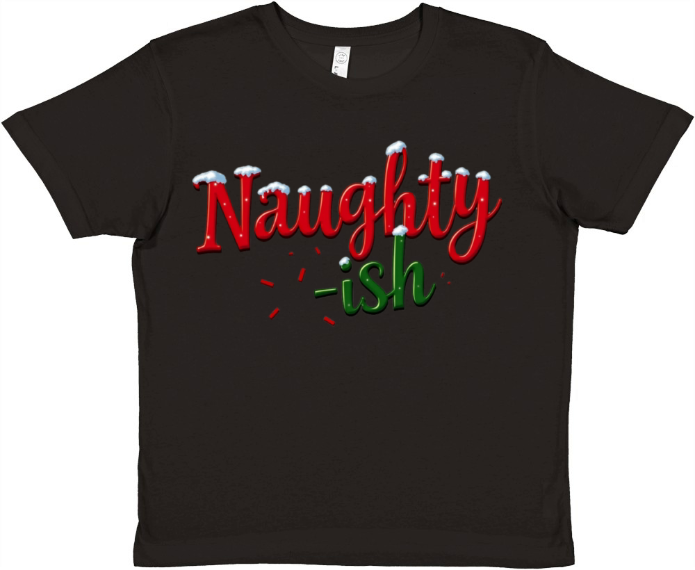 Naughty Ugly Christmas Sweater Premium Kids Crewneck T-shirt