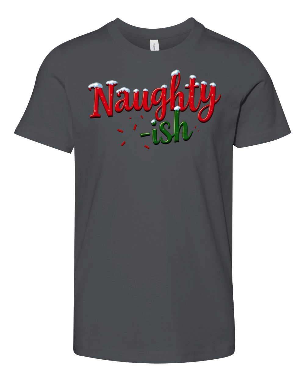 Naughty Ugly Christmas Sweater Youth Unisex Jersey Tee