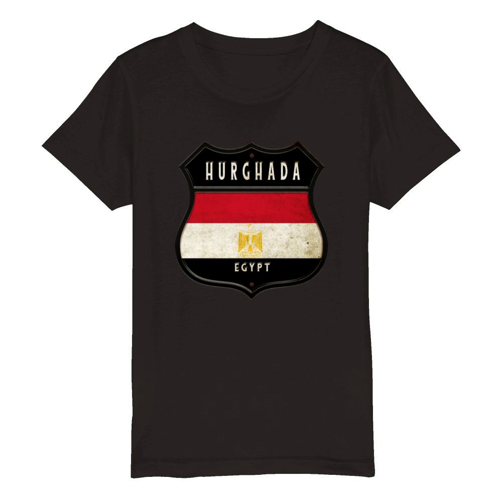 Hurghada Egypt coat of arms design Organic Kids Crewneck T-shirt
