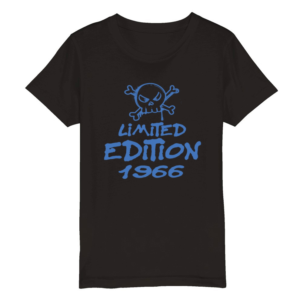 Limited Edition 1966 Birthday 1966 Born Organic Kids Crewneck T-shirt