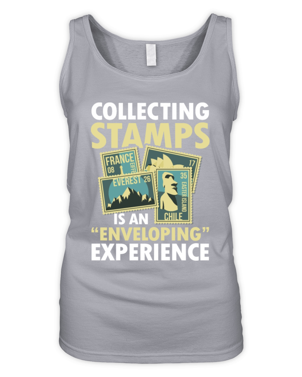 Funny Postal Humor Stamp Collection Organic Women's Tank Top