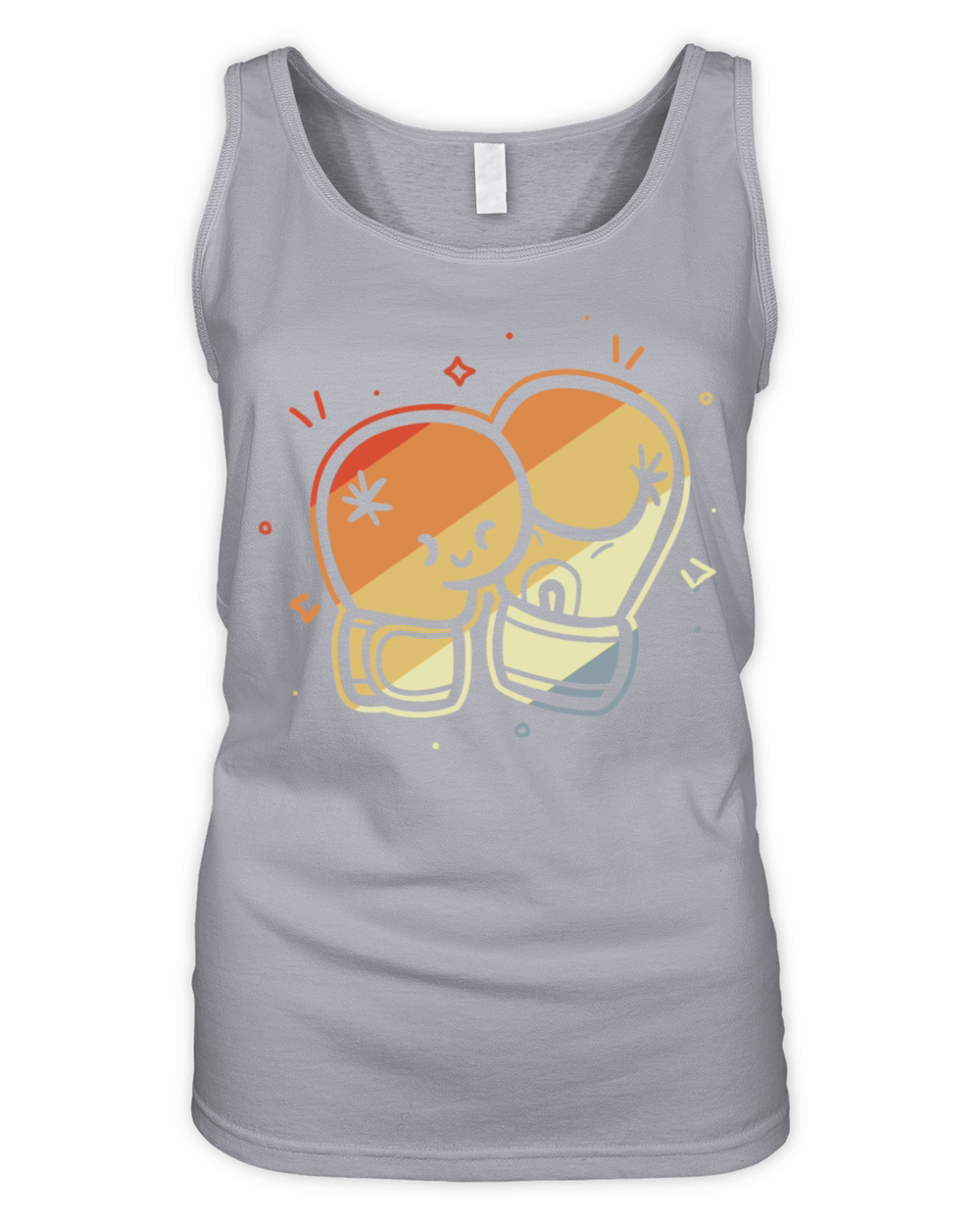 Vintage Boxing Gloves Comic Style Organic Women's Tank Top