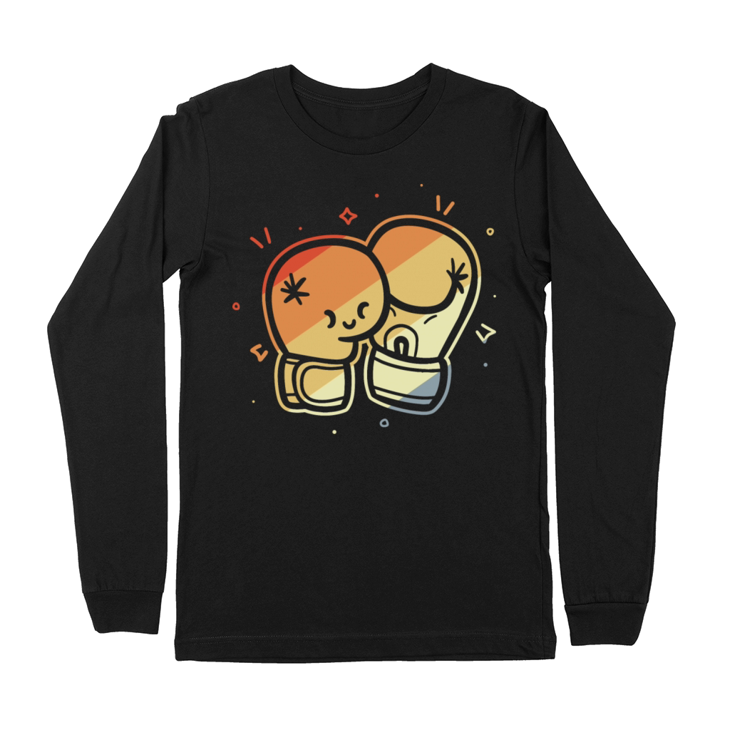 Vintage Boxing Gloves Comic Style Premium Long Sleeve