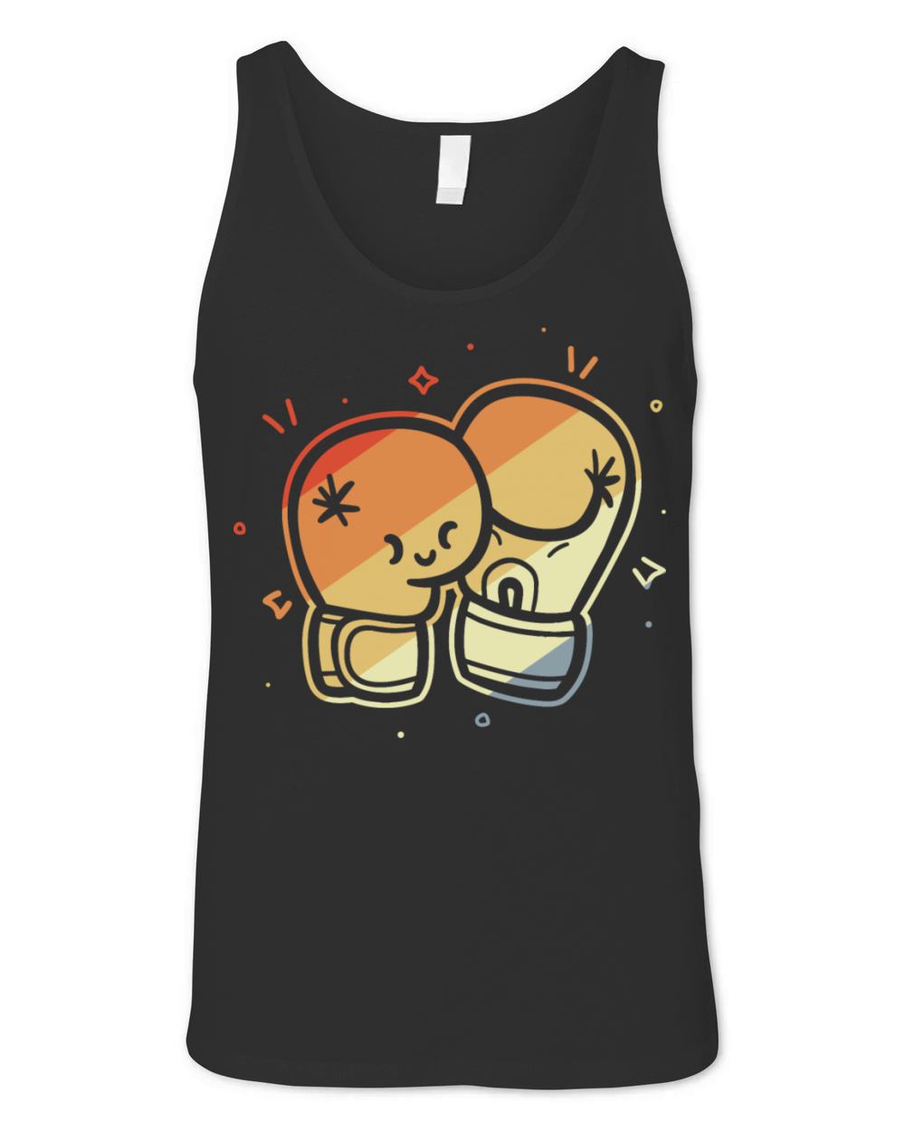 Vintage Boxing Gloves Comic Style Unisex Jersey Tank