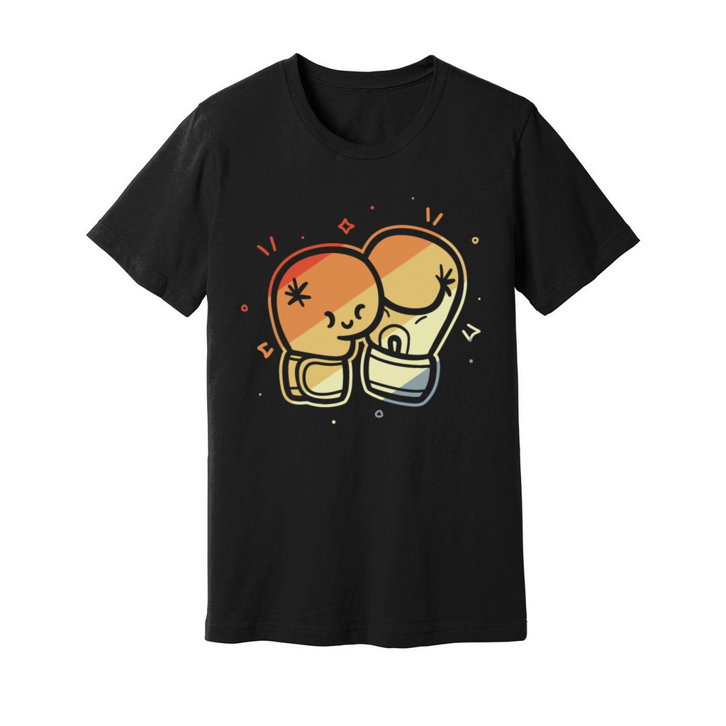 Vintage Boxing Gloves Comic Style Unisex Jersey Tee