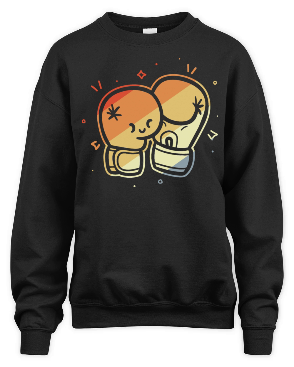 Vintage Boxing Gloves Comic Style Unisex Premium Crewneck Sweatshirt