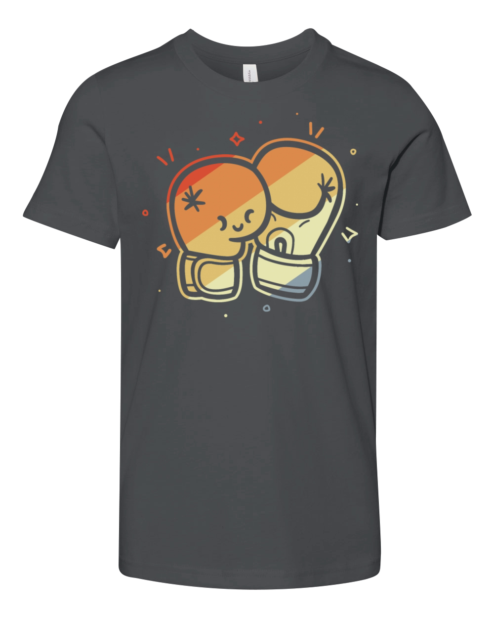 Vintage Boxing Gloves Comic Style Youth Unisex Jersey Tee