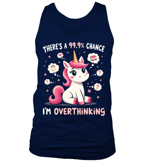 Funny Unicorn Overthinking Sarcastic Tank Top Unisex