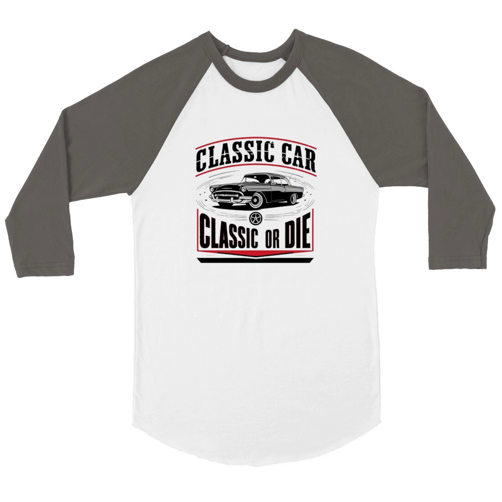 Classic Car Unisex ¾ sleeve Raglan T-shirt