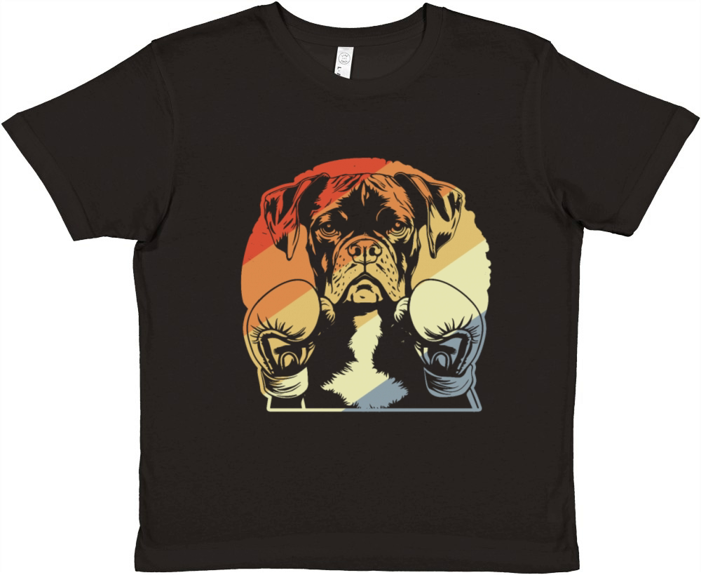 Boxer Dog Vintage Premium Kids Crewneck T-shirt