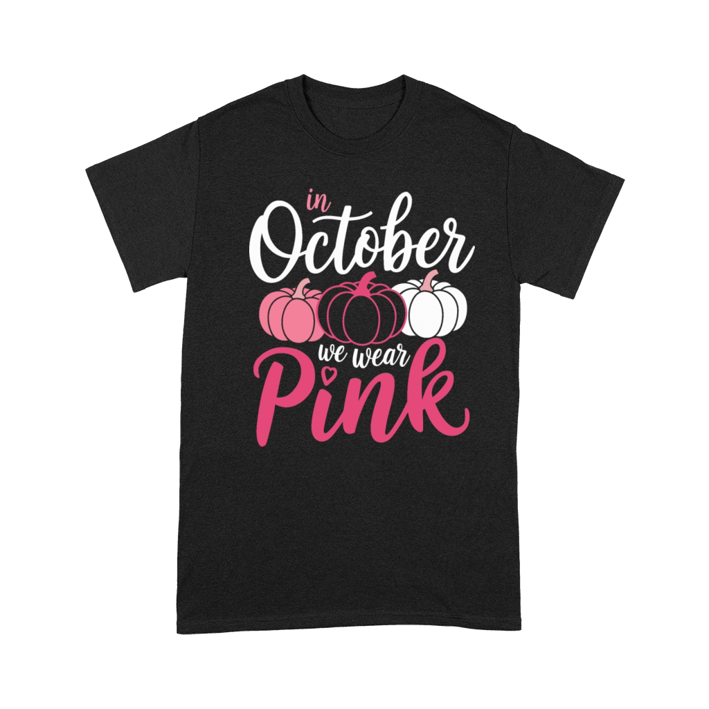Breast Cancer In October We Wear Pink Pumpkin Premium T-shirt